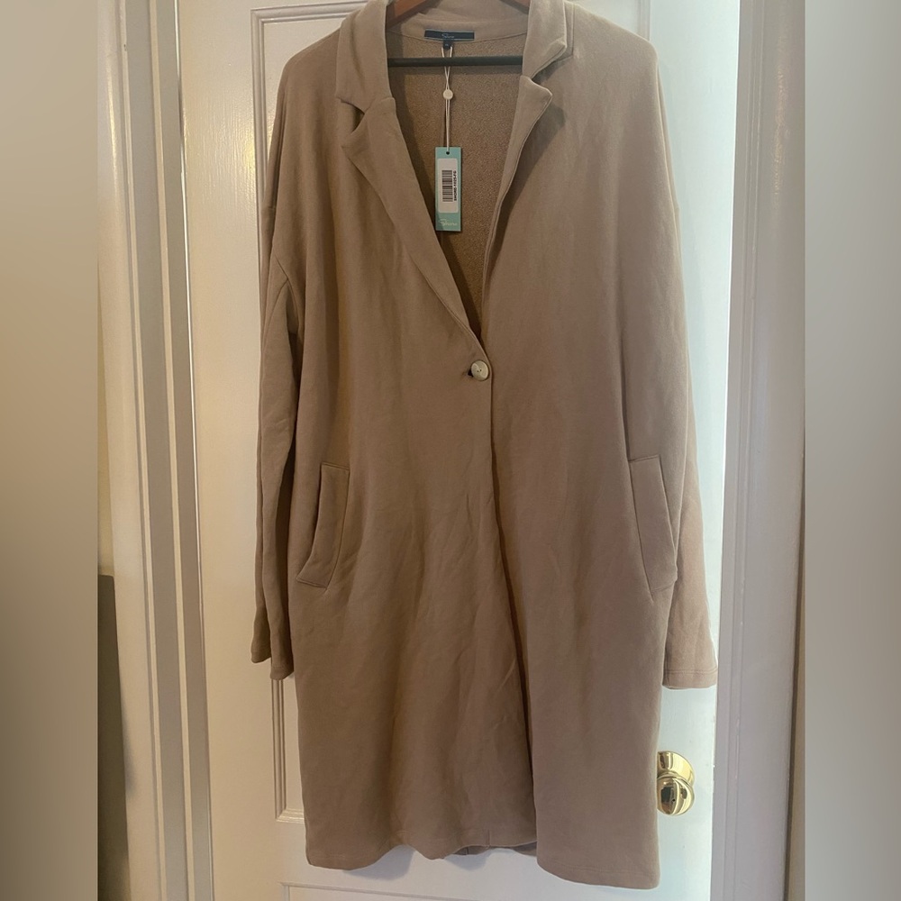 Shore Long, Oversized Taupe Coat in XL, NWT
